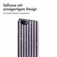 imoshion  Design Hülle für das iPhone SE (2022 / 2020) / 8 / 7 - Sparkle Lines Lavender