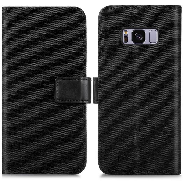 imoshion Luxuriöse Canvas-Klapphülle Samsung Galaxy S8 - Schwarz