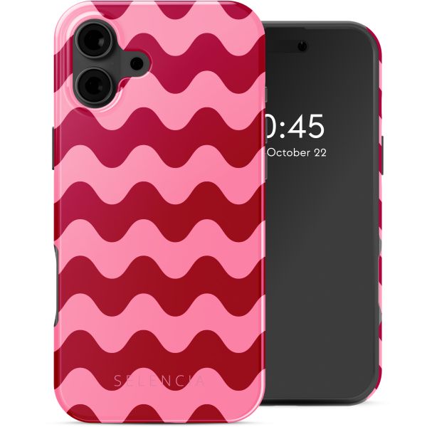 Selencia Vivid Tough Back Cover mit MagSafe für das iPhone 16 - Wave Vibes Lipstick