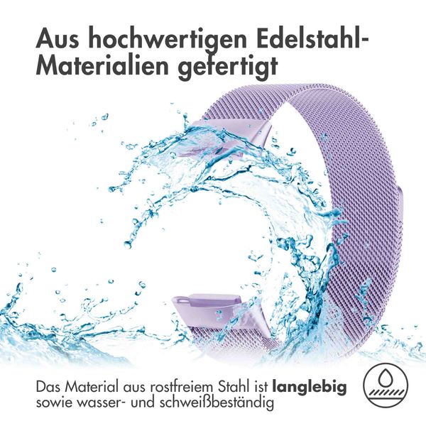 imoshion Mailändische Magnetarmband für das Fitbit Charge 5 / Charge 6 - Größe M - Violett