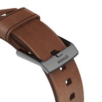 Nomad Modernes Lederarmband für die Apple Watch Series 1 bis 10 / SE / Ultra (2) (44/45/46/49 mm) - Braun/Schwarz