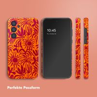 Selencia Vivid Tough Back Cover für das Samsung Galaxy A35 - Tropical Vibes Apricot