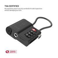 Fixed Tag Lock mit Apple Find My Unterstützung - TSA Reiseschloss für den Koffer - Schwarz
