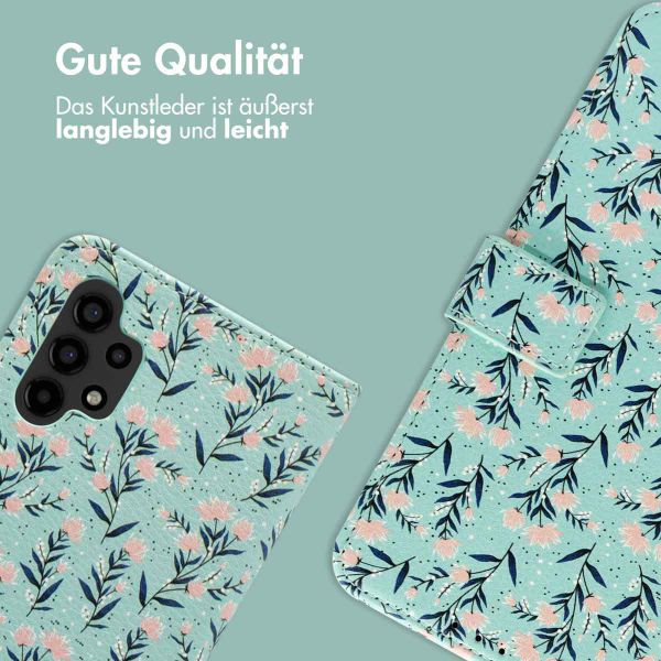 imoshion Design Klapphülle Samsung Galaxy A13 (4G) - Blue Flowers