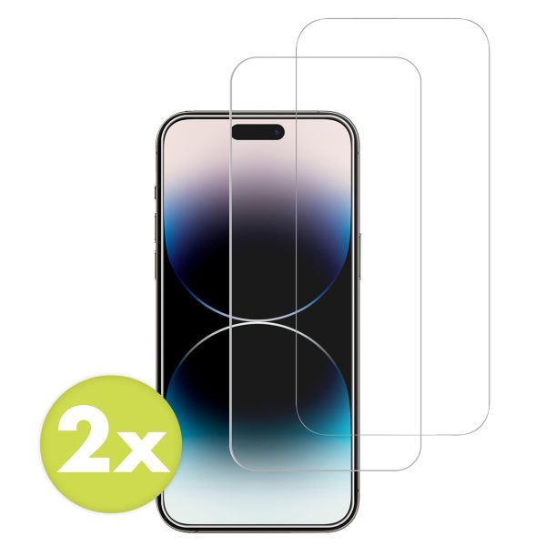 Accezz Screen Protector aus gehärtetem Glas 2-Pack für das iPhone 15 Pro Max / 15 Plus / 16 Plus