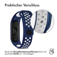 imoshion Silikonband Sport für das Xiaomi Mi Band 5 / 6 - Blau / Weiß