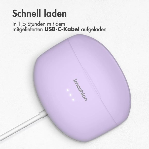 imoshion Aura Pro Kabellose In-Ear-Kopfhörer - Aktive Geräuschunterdrückung (ANC) - Lavender Lilac