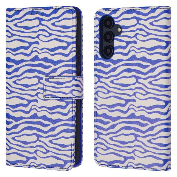 imoshion ﻿Design Klapphülle für das Samsung Galaxy A54 (5G) - White Blue Stripes