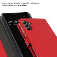 Selencia Echtleder Klapphülle für das Samsung Galaxy A14 (5G/4G) - Rot