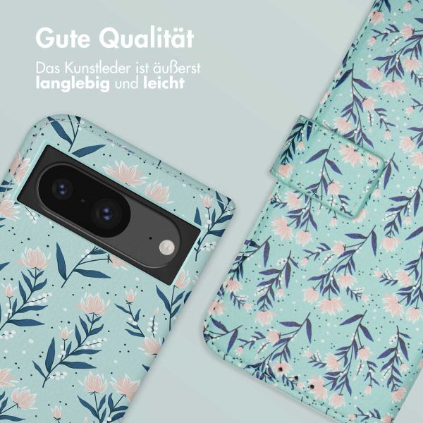 imoshion Design Klapphülle Google Pixel 8a - Blue Flowers