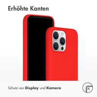 Accezz Liquid Silikoncase mit MagSafe für das iPhone 15 Pro Max - Rot