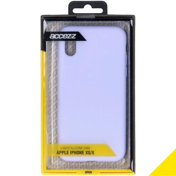 Accezz Liquid Silikoncase Lila für das iPhone Xs / X