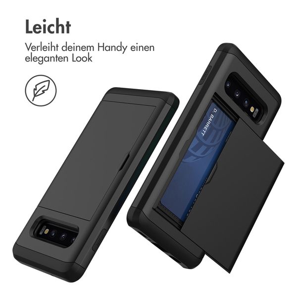 Backcover mit Kartenfach Samsung Galaxy S10 - Schwarz