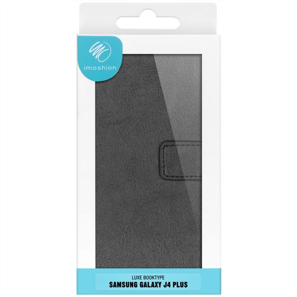 imoshion Luxuriöse Klapphülle Samsung Galaxy J4 Plus - Schwarz