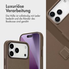 Accezz 2-in-1 Klapphülle aus Leder mit MagSafe Apple iPhone 17 Pro Max - Kaffeebraun