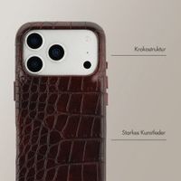 Selencia Croco Backcover mit MagSafe Apple iPhone 17 Pro Max - Choco Brown