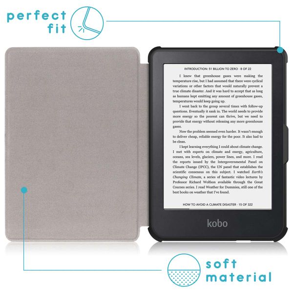 imoshion Slim Soft Case Klapphülle Kobo Clara 2E / Tolino Shine 4 - Rosé gold