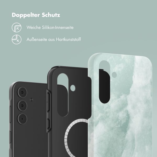 Selencia Vivid Back Cover Samsung Galaxy A55 - Marble Grayed Jade