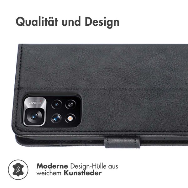 imoshion Luxuriöse Klapphülle Xiaomi Redmi Note 11 Pro - Schwarz