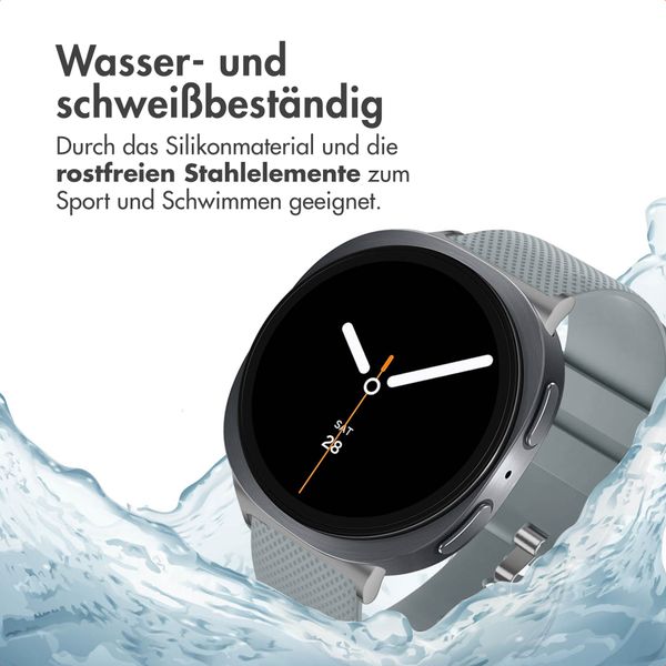 imoshion Flexibles Silikonarmband für das Samsung Galaxy Watch 8 (Classic) - 40 / 44 / 46mm - Grau