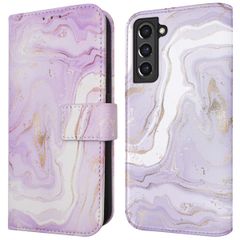 imoshion Design Klapphülle für das Samsung Galaxy S21 FE - Purple Marble