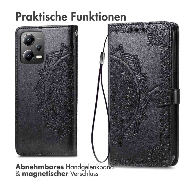 imoshion Mandala Klapphülle für das Xiaomi Poco X5 5G - Schwarz