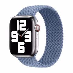 Apple Geflochtenes Solo Loop für  Apple Watch Series 1 - 9 / SE (38/40/41 mm) | Series 10 / 11 (42 mm) - Größe 7 - Slate Blue
