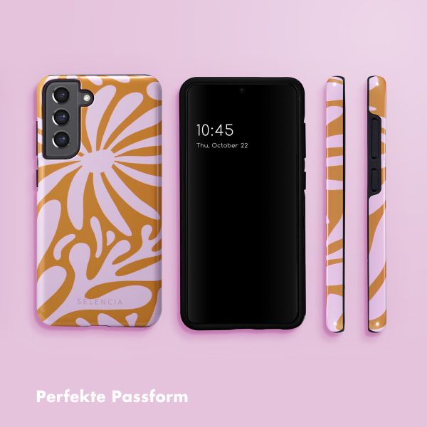 Selencia Vivid Back Cover Samsung Galaxy S21 FE - Modern Bloom Pink