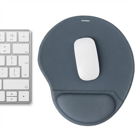 imoshion Ergonomisches Mauspad - Mauspad mit Handgelenkstütze - 30 x 25 cm - Sealblau