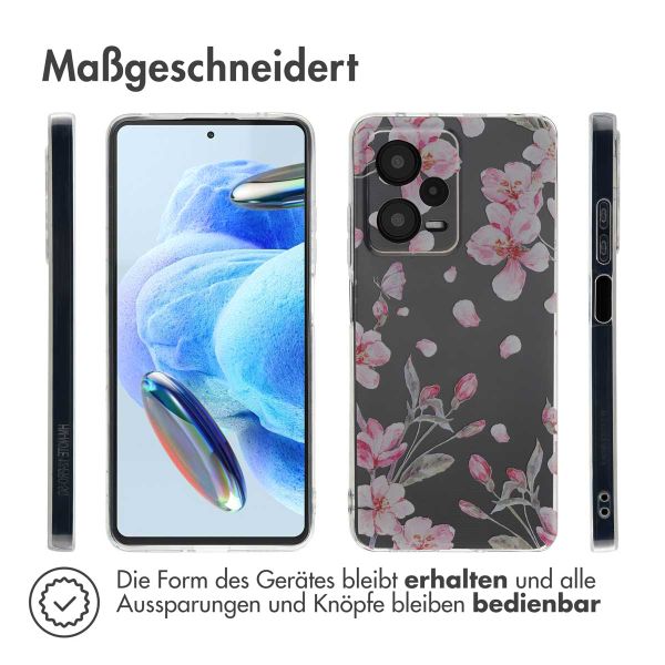 imoshion Design Hülle Xiaomi Redmi Note 12 Pro (5G) - Blossom Watercolor