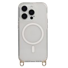Selencia Rivièra MagSafe Backcover mit abnehmbarem Haken Apple iPhone 15 Pro - Transparent