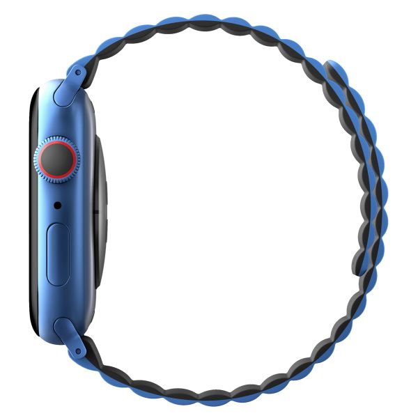 Uniq Revix doppelseitiges Armband für das  Apple Watch Series 1 t/m 9 / SE (38/40/41 mm) | Series 10 / 11 (42 mm) - Caspian (Blue/Black)