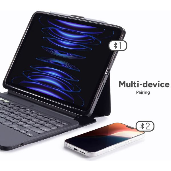 ZAGG Pro Keys 2 QWERTZ keyboard Klapphülle für das iPad Air 13 Zoll (2025 ) M3 / (2024) M2 - Schwarz