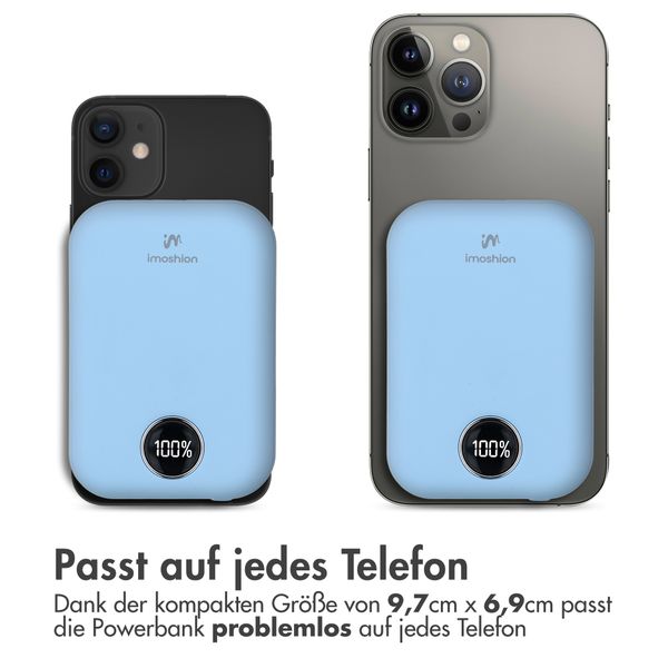 imoshion MagSafe Powerbank 10.000 mAh - Kabellose Powerbank - Himmelblau