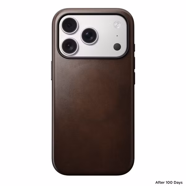 Nomad Modern Horween Leather Case Apple iPhone 17 Pro - Rustic Brown