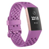 Fitbit Sport Silikonarmband für  Fitbit Charge 3 / 4 - Größe L - Berry