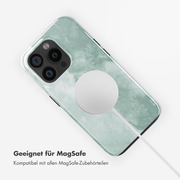 Selencia Vivid Rückabdeckung mit MagSafe Apple iPhone 15 Pro - Marble Grayed Jade