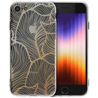 imoshion Design Hülle Apple iPhone SE (2022 / 2020) / 8 / 7 - Golden Leaves Transparent
