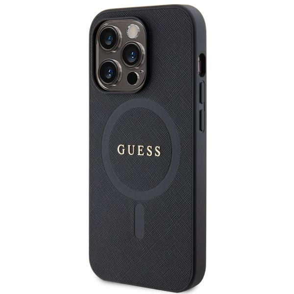 Guess Saffiano MagSafe Back Cover Apple iPhone 15 Pro Max - Schwarz