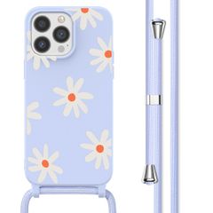 imoshion SilikonHülle design mit Band Apple iPhone 13 Pro Max - Lila Flower Distance