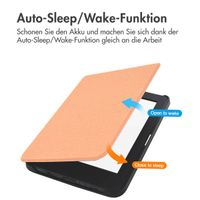 imoshion Canvas Sleepcover Klapphülle Kobo Nia - Peach