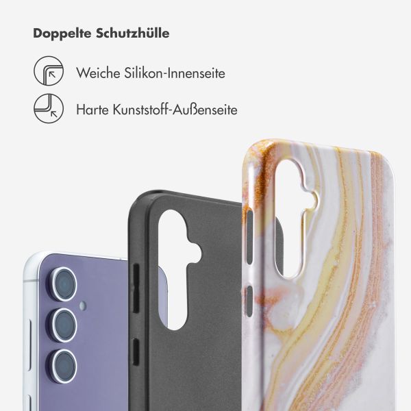 Selencia Vivid Back Cover Samsung Galaxy S23 FE - Chic Marble Gold