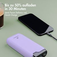 imoshion Powerbank 20.000 mAh - 22,5W Schnellladegerät - USB-C / USB-A - Lila