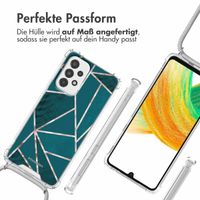 imoshion Design Hülle mit Band für das Samsung Galaxy A33 - Petrol Green Graphic