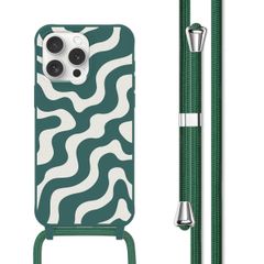 imoshion SilikonHülle design mit Band Apple iPhone 15 Pro - Petrol Green Groovy