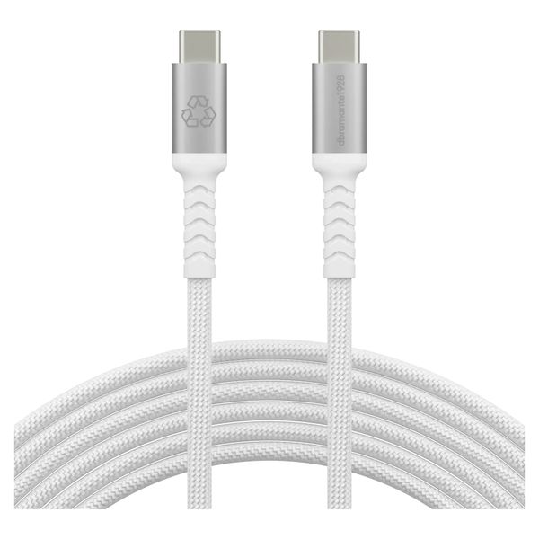 dbramante1928 Re-charge USB-C-zu-USB-C-Ladekabel 100 W - 3 Meter - Weiß