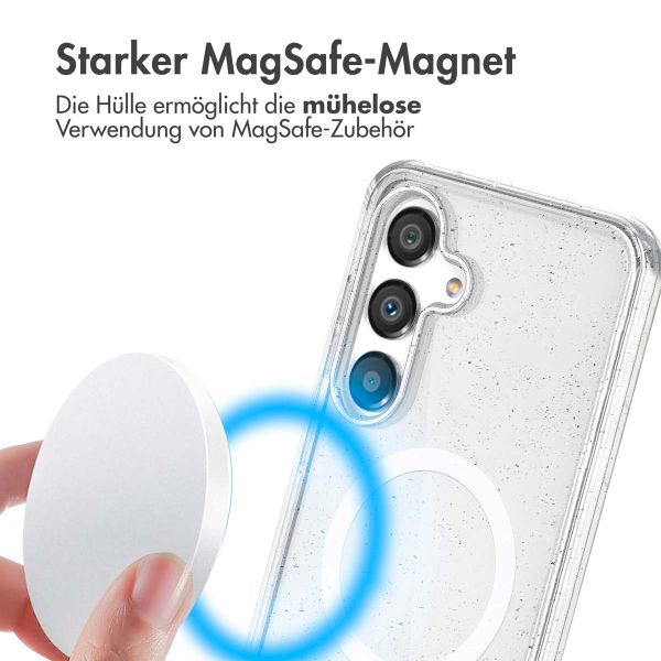 imoshion Sparkle Back Cover mit MagSafe Samsung Galaxy S25 Plus - Transparent