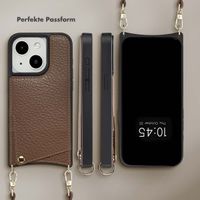 Selencia Nova HandyHülle mit Kordel und Kartenhalter Apple iPhone 15 - Mocha Brown