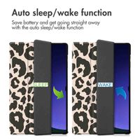 imoshion Design Trifold Klaphülle Samsung Galaxy Tab S10 Ultra / Tab S9 Ultra - Leopard