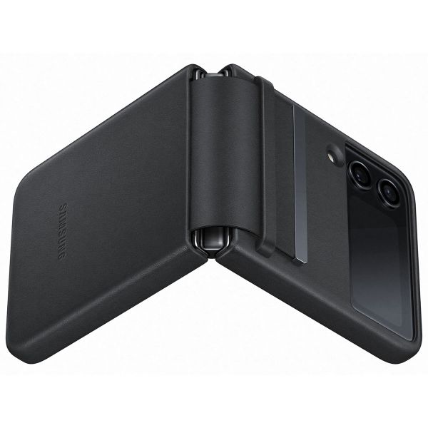 Samsung Original Leather Backcover für das Galaxy Z Flip 4 - Black